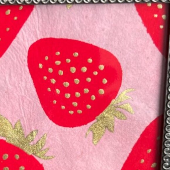 PIER 1 Beaded Metal Picture Frame Silver Red Filigree Wall Tabletop 5x7 - Picture 6 of 11